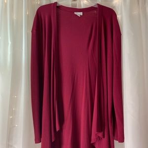 Burgundy cardigan